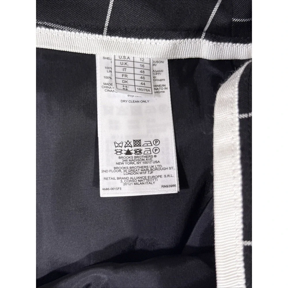 Brooks Brothers Skirt Womens Size 12 Black Square Office Dressy Smart Business